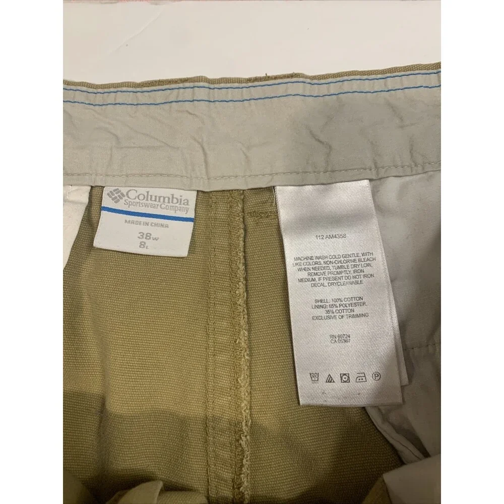Columbia Mens Khaki  Shorts Size 36W 8L